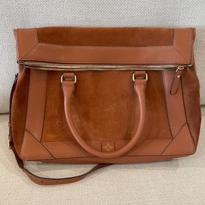 RARE India Hicks Suede and Leather Tote/Crossbody